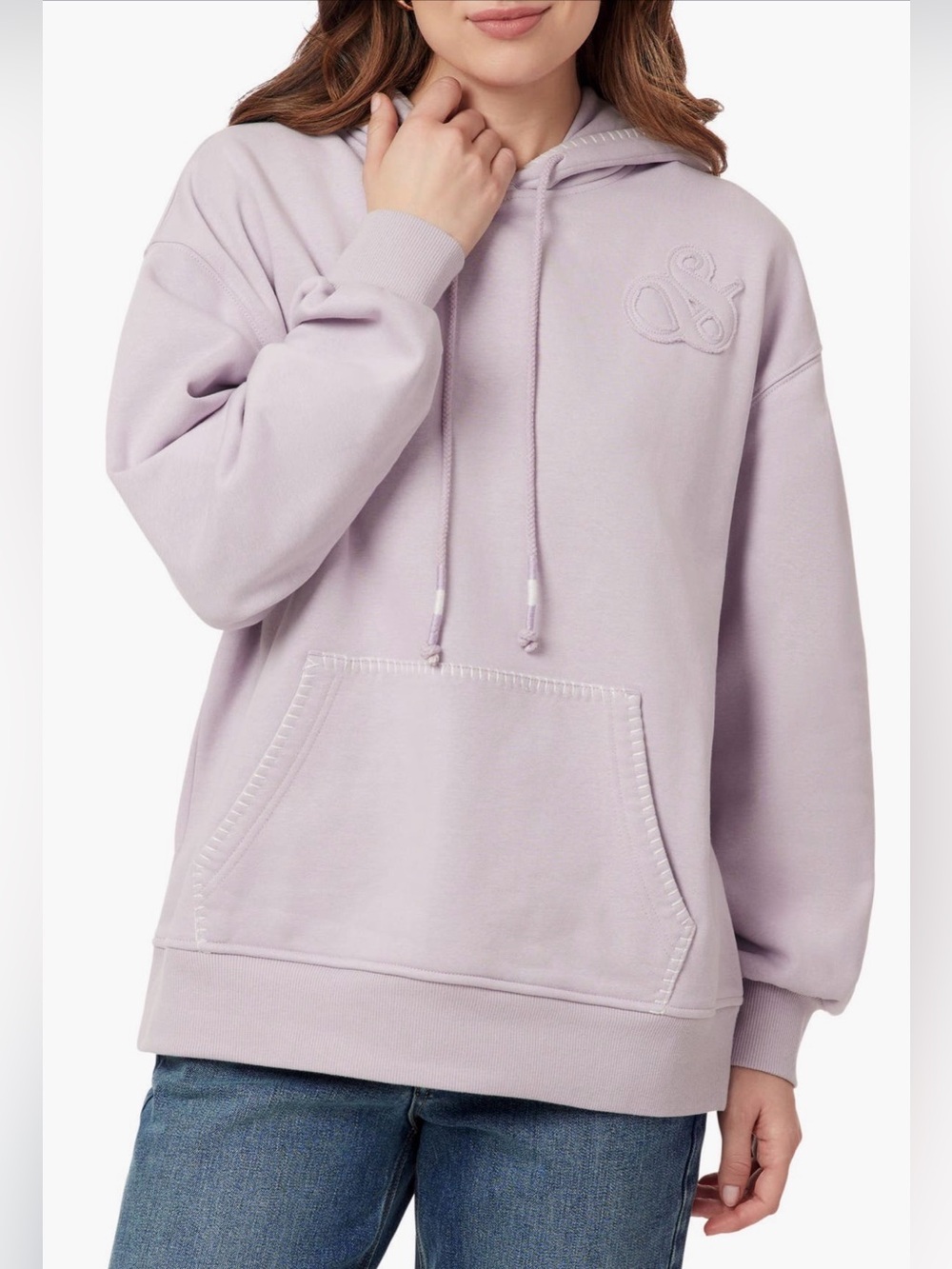 NWT Scotch & Soda Hoodie Purple Embroidered Large